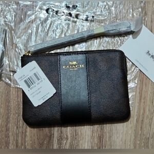 ❤️ COACH Wristlet Corner Zip Coinpurse Wallet Card Holder Lightweight NWT